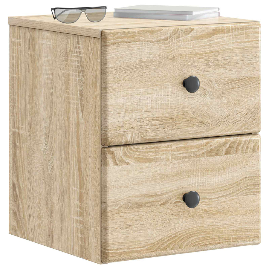 Wandbeugel Bedkast Sonoma Eiken 34,5 x 33 x 40 cm Bewerkt hout