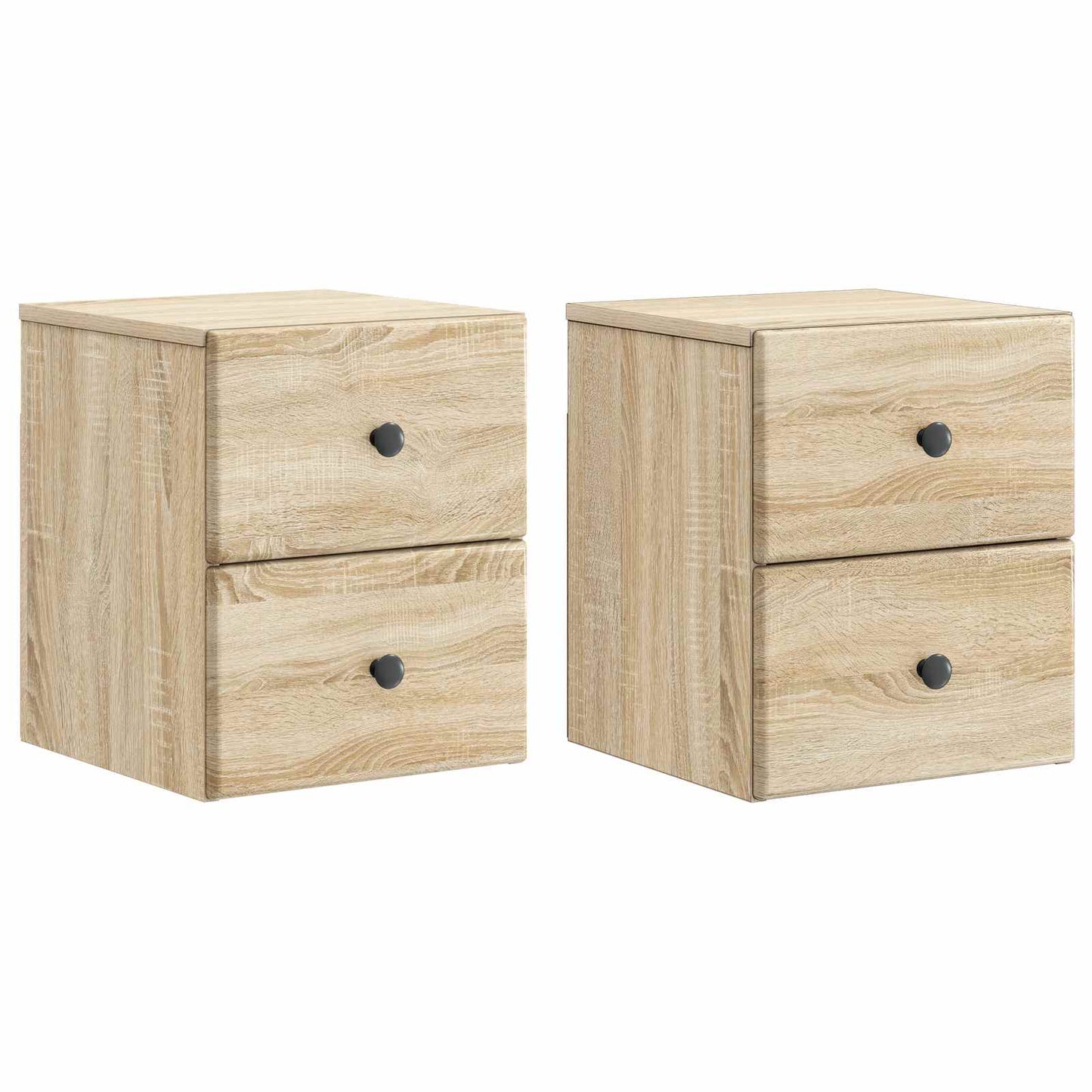 Wandbeugel Bedkast 2 pcs Sonoma Eiken 34,5 x 33 x 40 cm