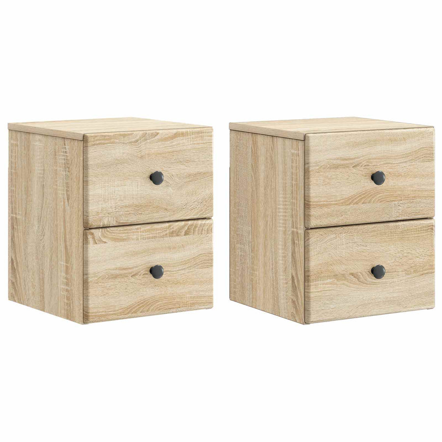 Wandbeugel Bedkast 2 pcs Sonoma Eiken 34,5 x 33 x 40 cm