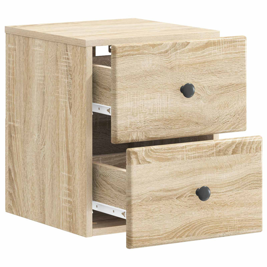 Wandbeugel Bedkast 2 pcs Sonoma Eiken 34,5 x 33 x 40 cm