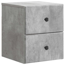 Wandbeugel Bedkast Betongrijs 34,5 x 33 x 40 cm Bewerkt hout