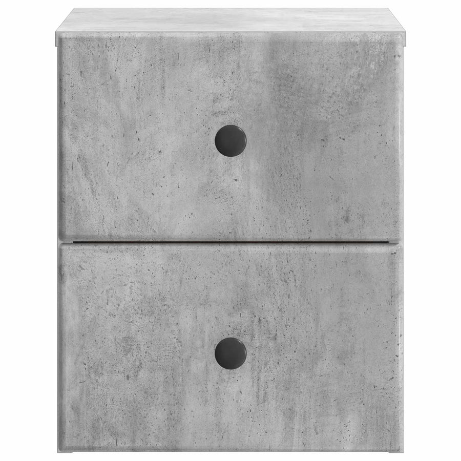 Wandbeugel Bedkast Betongrijs 34,5 x 33 x 40 cm Bewerkt hout
