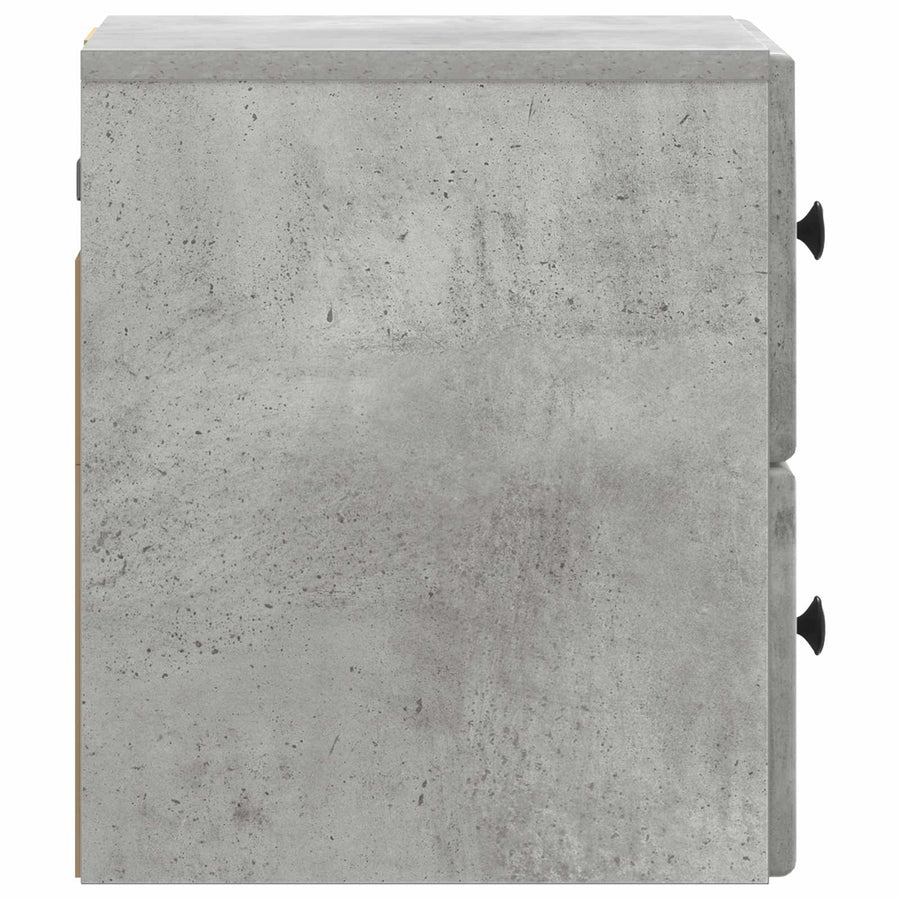 Wandbeugel Bedkast Betongrijs 34,5 x 33 x 40 cm Bewerkt hout