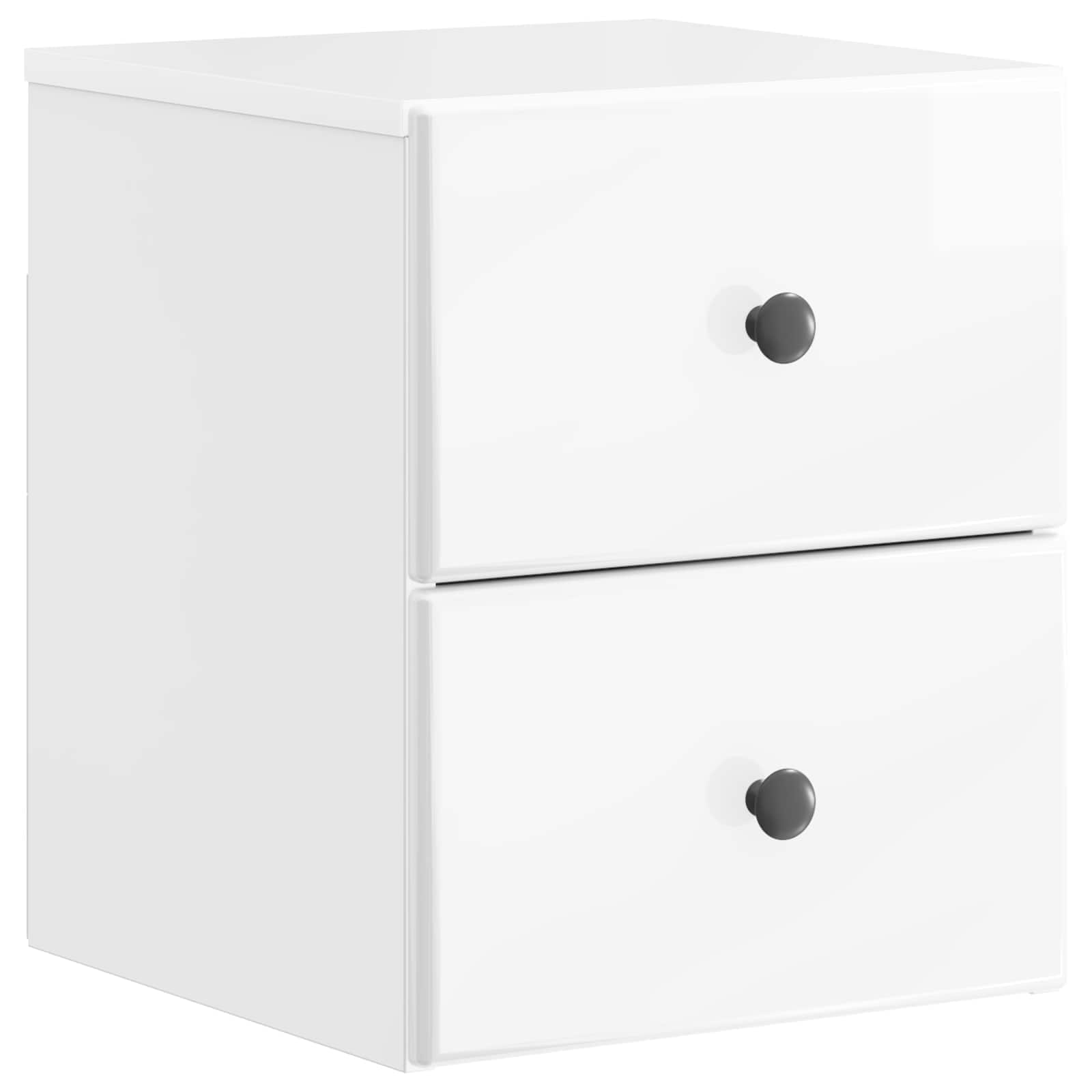 Wandbeugel Bedkast Hoogglans Wit 34,5 x 33 x 40 cm Bewerkt hout