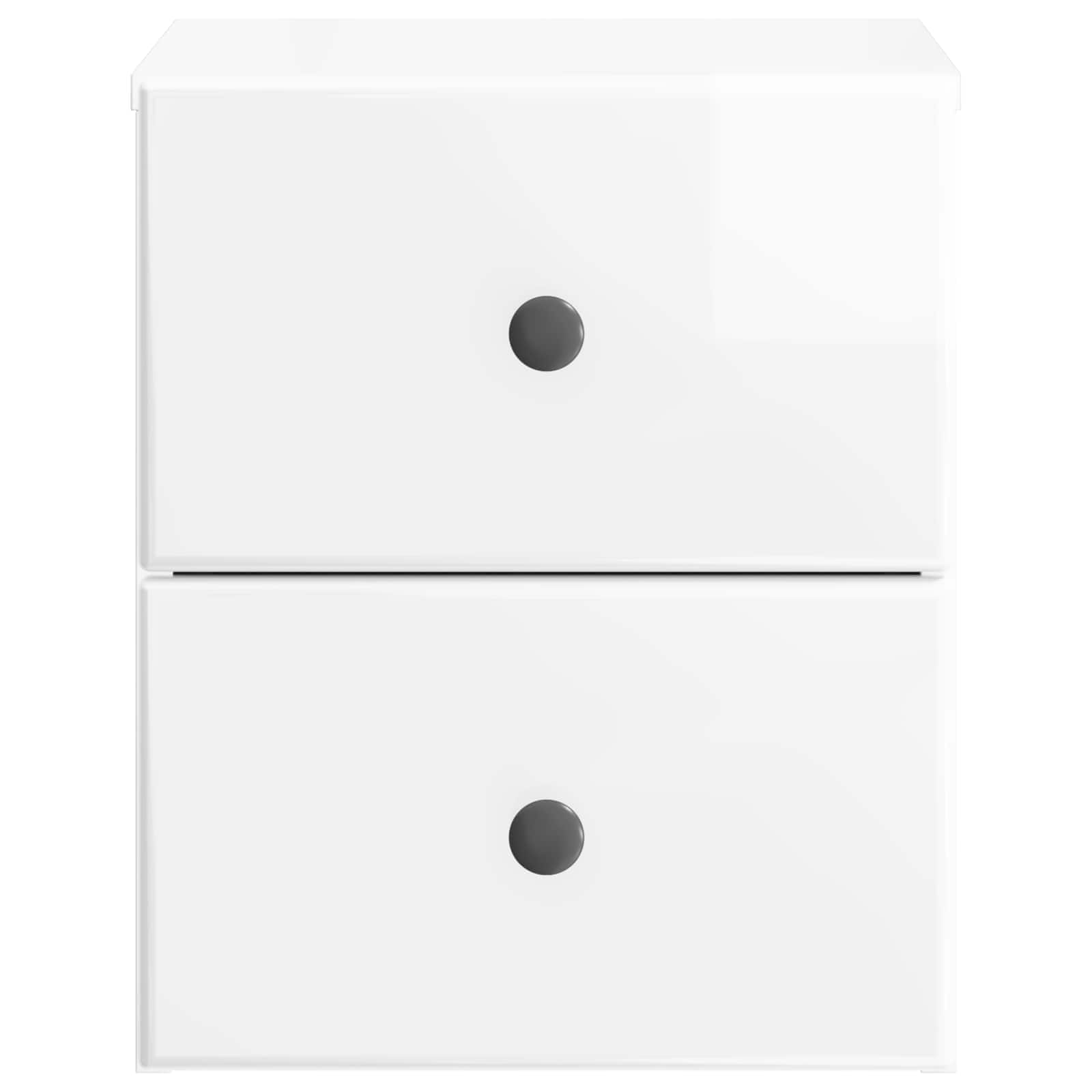 Wandbeugel Bedkast Hoogglans Wit 34,5 x 33 x 40 cm Bewerkt hout
