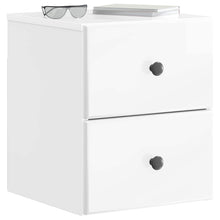 Wandbeugel Bedkast Hoogglans Wit 34,5 x 33 x 40 cm Bewerkt hout
