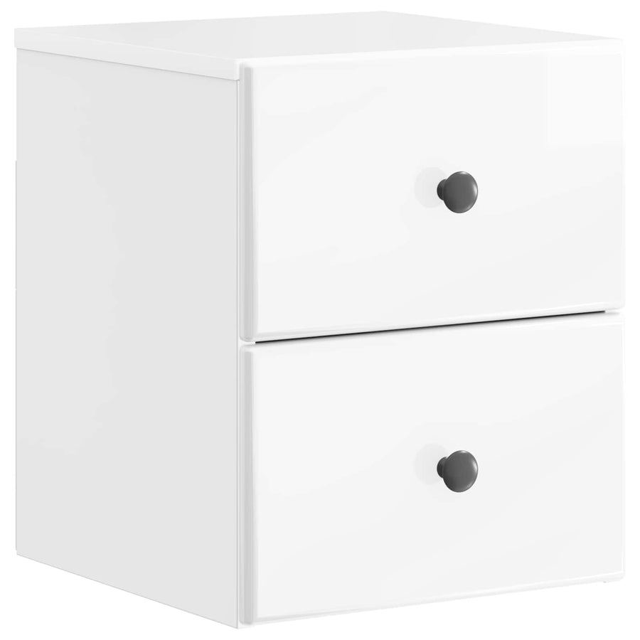 Wandbeugel Bedkast 2 pcs Hoogglans Wit 34,5 x 33 x 40 cm