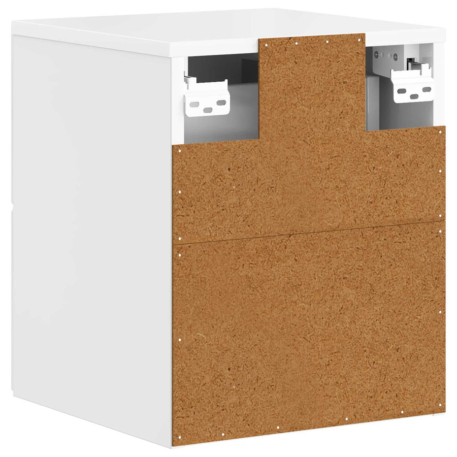 Wandbeugel Bedkast 2 pcs Hoogglans Wit 34,5 x 33 x 40 cm