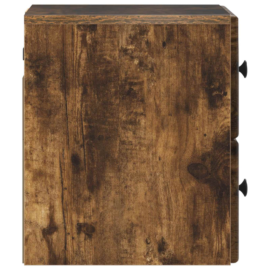 Wandbeugel Bedkast 2 pcs Gerookt eiken 34,5 x 33 x 40 cm