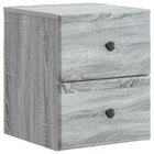 Nachtkastje 34,5x33x40 cm grijs sonoma bewerkt hout muurmontage
