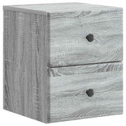 Nachtkastje 34,5x33x40 cm grijs sonoma bewerkt hout muurmontage