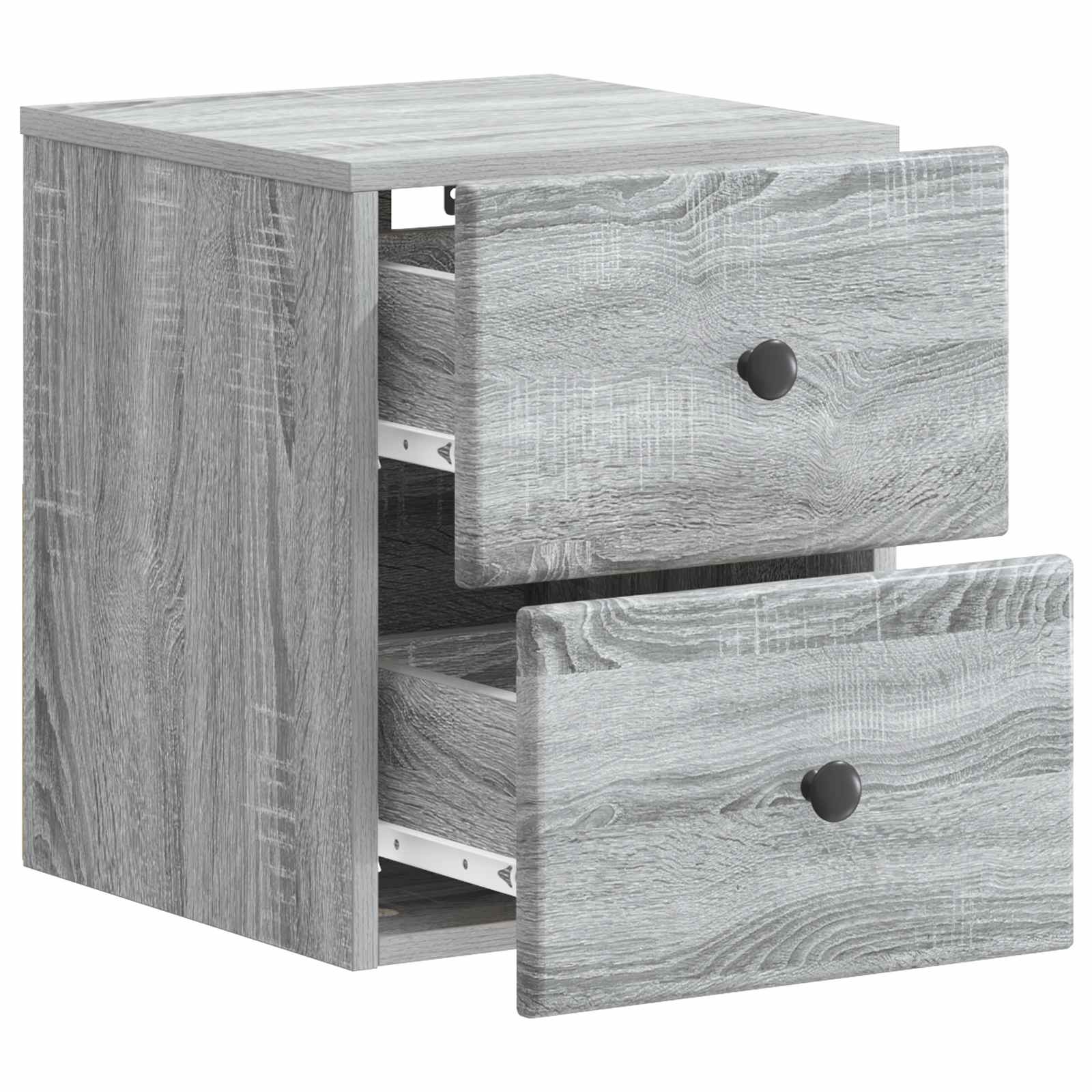Wandbeugel Bedkast Grijs sonoma 34,5 x 33 x 40 cm Bewerkt hout
