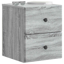 Wandbeugel Bedkast Grijs sonoma 34,5 x 33 x 40 cm Bewerkt hout