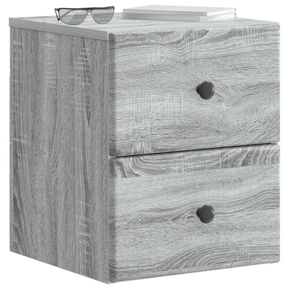 Wandbeugel Bedkast Grijs sonoma 34,5 x 33 x 40 cm Bewerkt hout