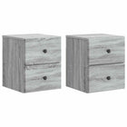 Wall Bracket Wall Bed 2 pcs Grey sonoma 34.5 x 33 x 40 cm
