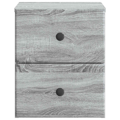 Wandbeugel Bedkast 2 pcs Grijs sonoma 34,5 x 33 x 40 cm