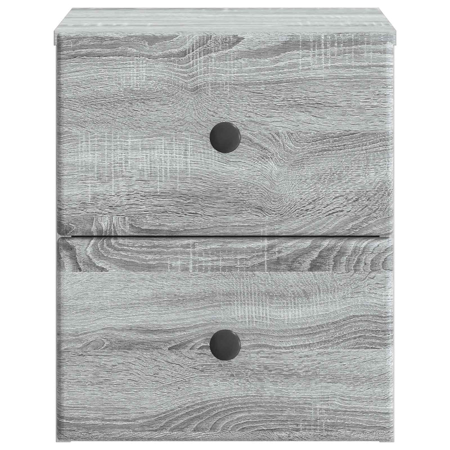 Wandbeugel Bedkast 2 pcs Grijs sonoma 34,5 x 33 x 40 cm