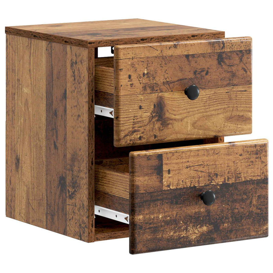 Wandbeugel Bedkast Oud hout 34,5 x 33 x 40 cm Bewerkt hout