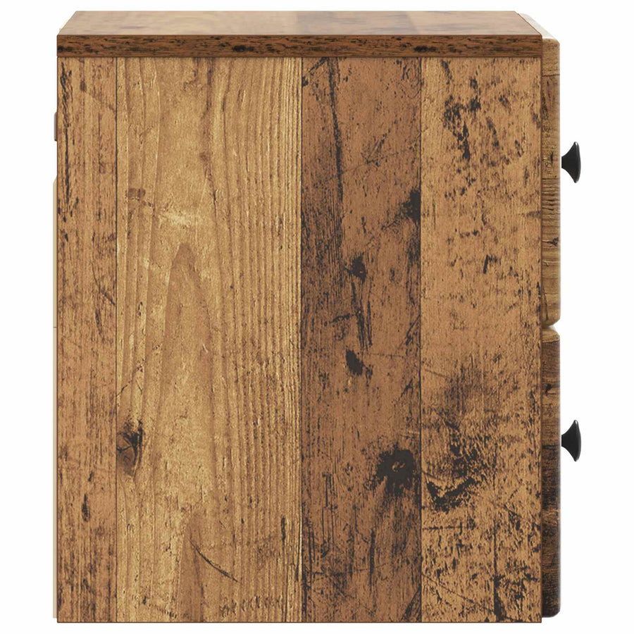 Wandbeugel Bedkast Oud hout 34,5 x 33 x 40 cm Bewerkt hout