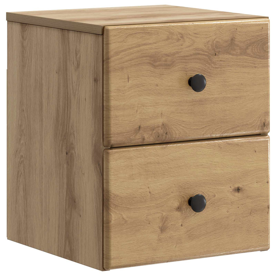 Wandbeugel Bedkast met lade Artisanaal eiken 34,5 x 33 x 40 cm