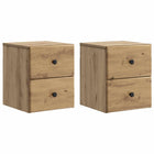 Wall bracket Murphy bed 2 pcs Artisanal oak 34.5 x 33 x 40 cm