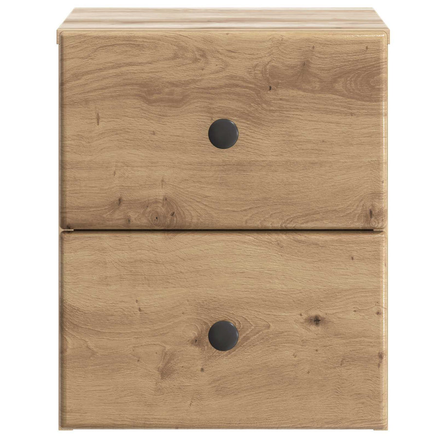 Wandbeugel Bedkast 2 pcs Artisanaal eiken 34,5 x 33 x 40 cm