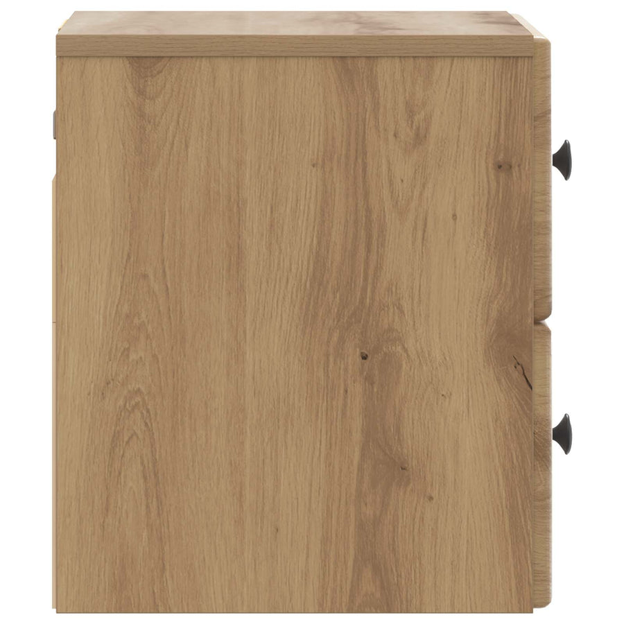 Wandbeugel Bedkast 2 pcs Artisanaal eiken 34,5 x 33 x 40 cm