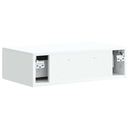 Wandmontage Zijtafel Wit 59 x 34,5 x 17 cm Bewerkt hout