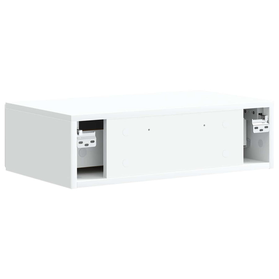 Wandmontage Zijtafel Wit 59 x 34,5 x 17 cm Bewerkt hout