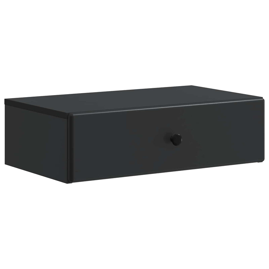 Wandmontage Zijtafel Zwart 59 x 34,5 x 17 cm Bewerkt hout
