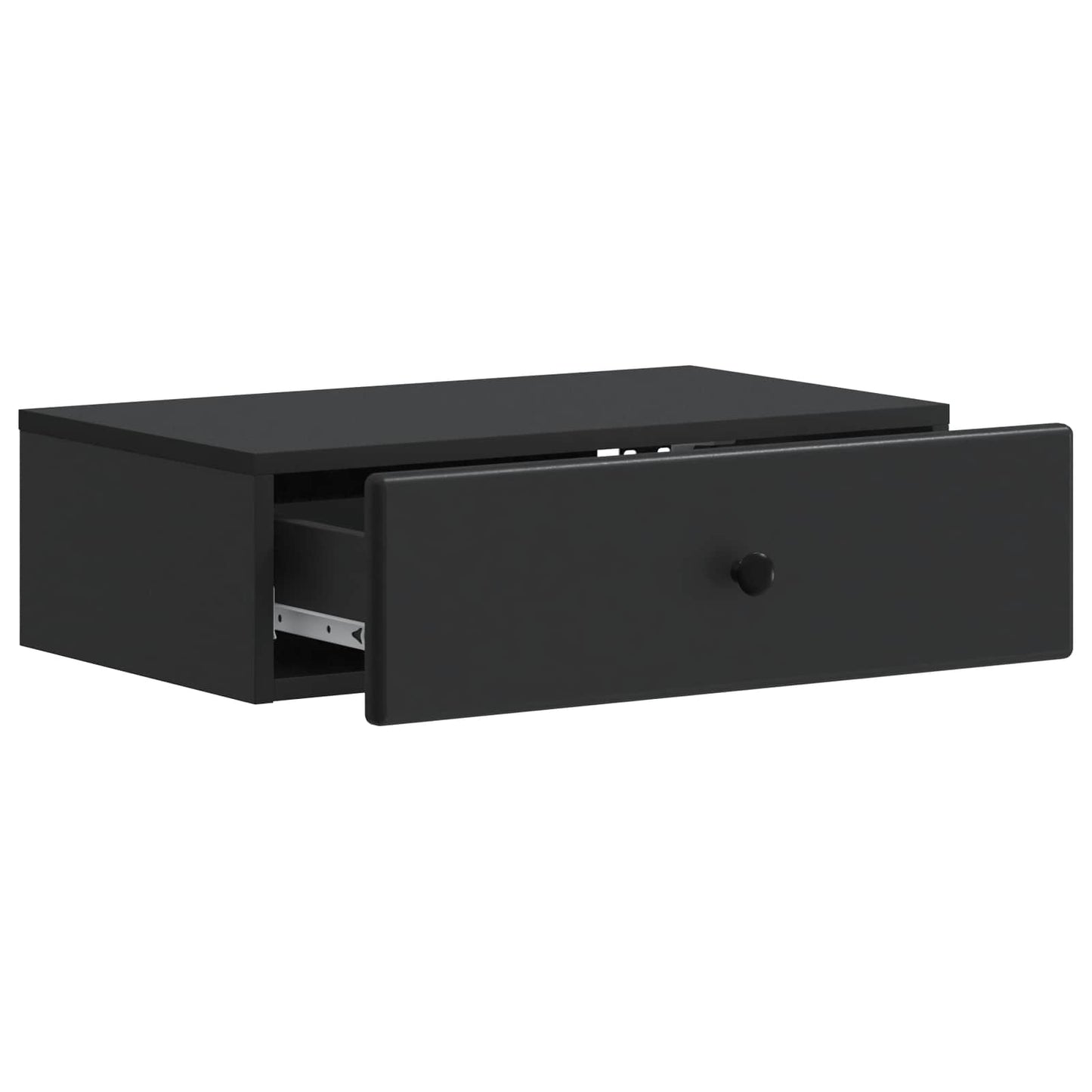 Wandmontage Zijtafel Zwart 59 x 34,5 x 17 cm Bewerkt hout