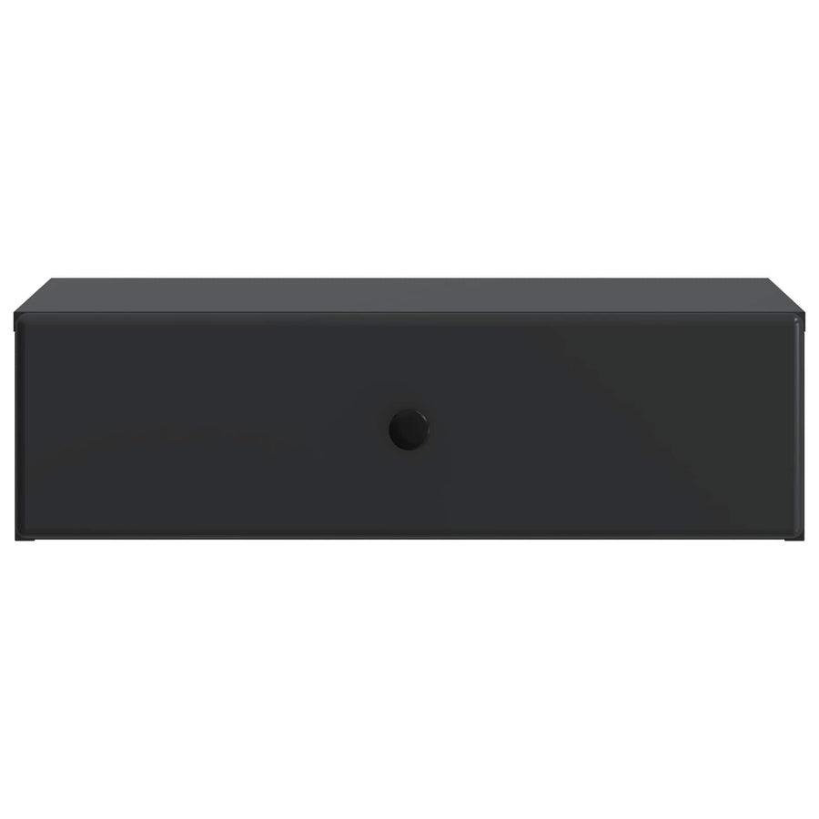 Wandmontage Zijtafel Zwart 59 x 34,5 x 17 cm Bewerkt hout