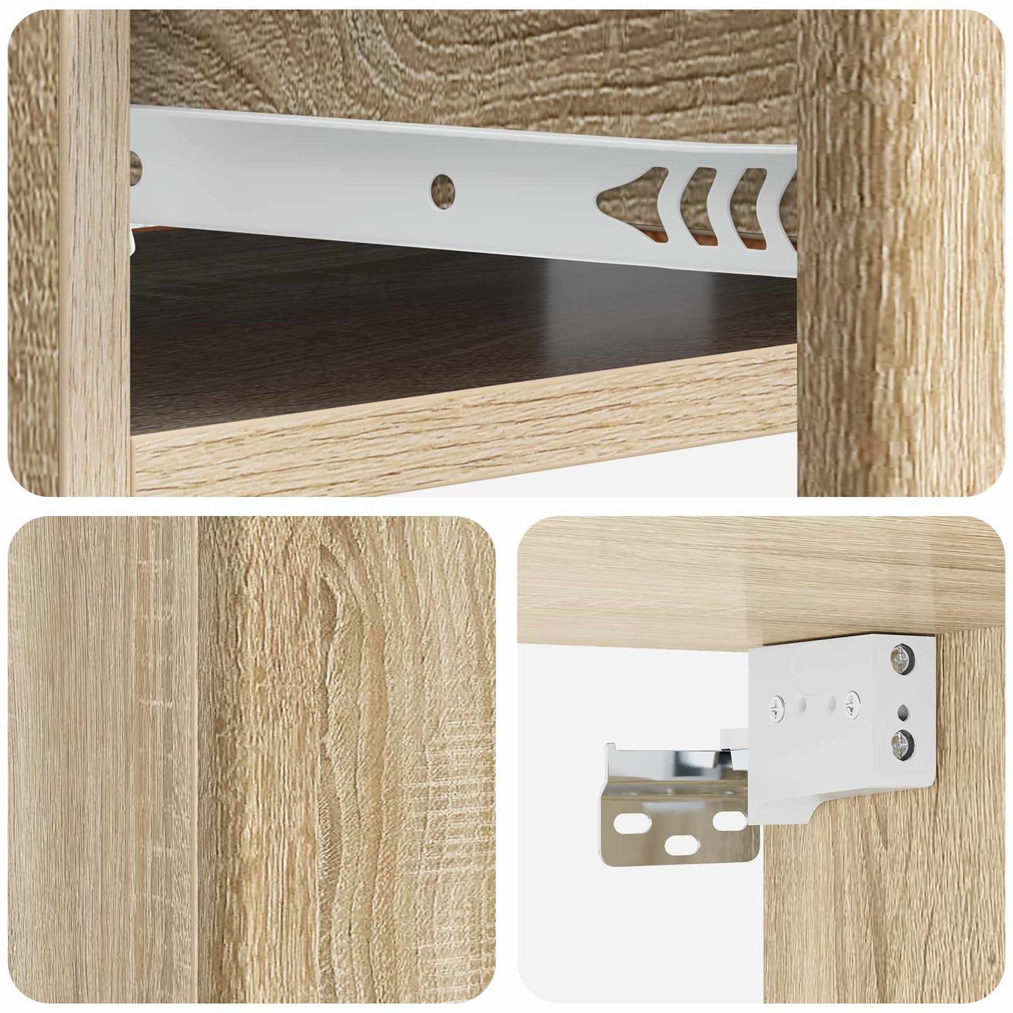 Wandmontage Zijtafel Sonoma Eiken 59 x 34,5 x 17 cm