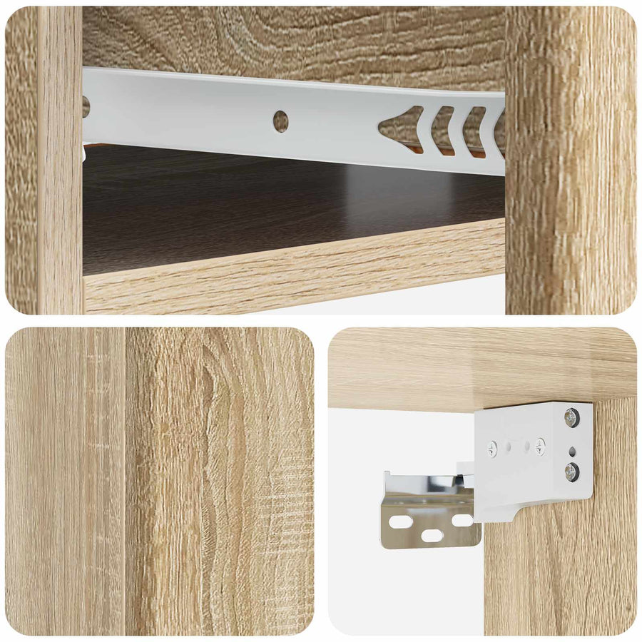 Wandmontage Zijtafel Sonoma Eiken 59 x 34,5 x 17 cm