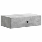 Wandmontage zijtafel 59x34,5x17 cm bewerkt hout betongrijs