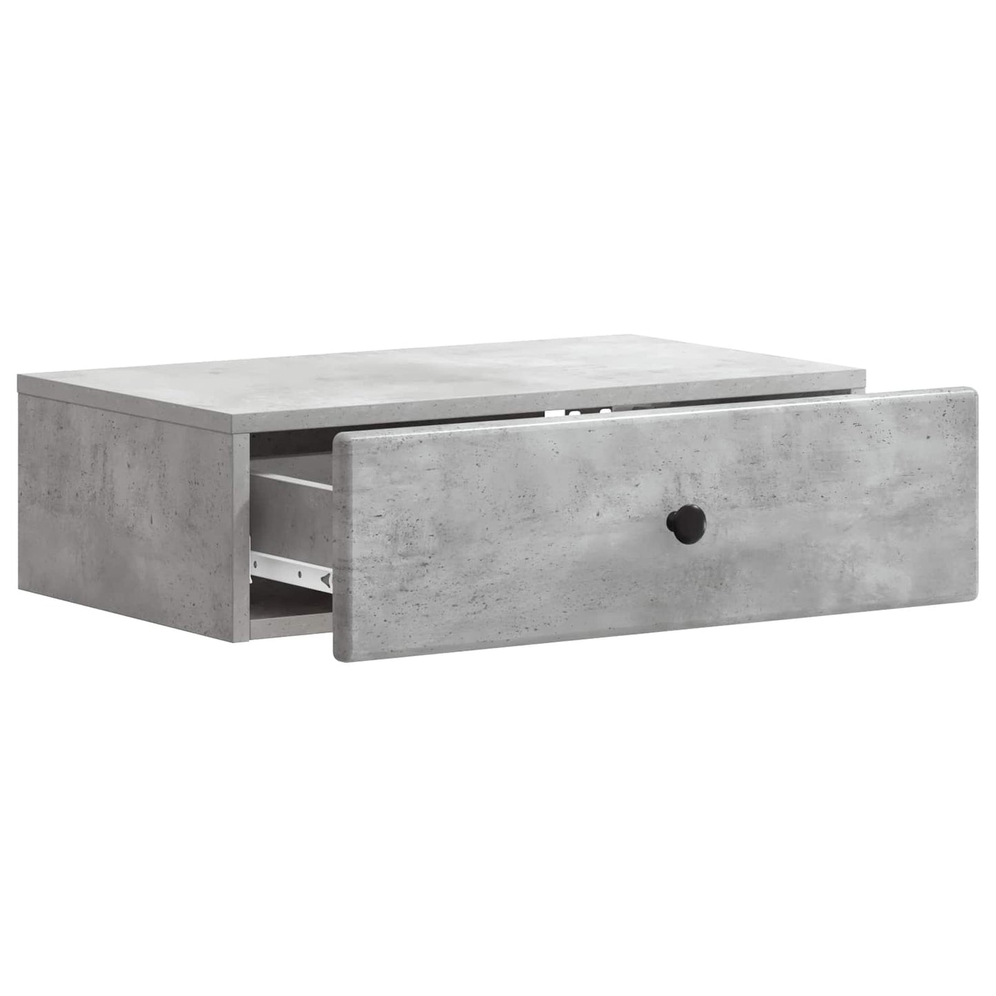 Wandmontage Zijtafel Betongrijs 59 x 34,5 x 17 cm Bewerkt hout