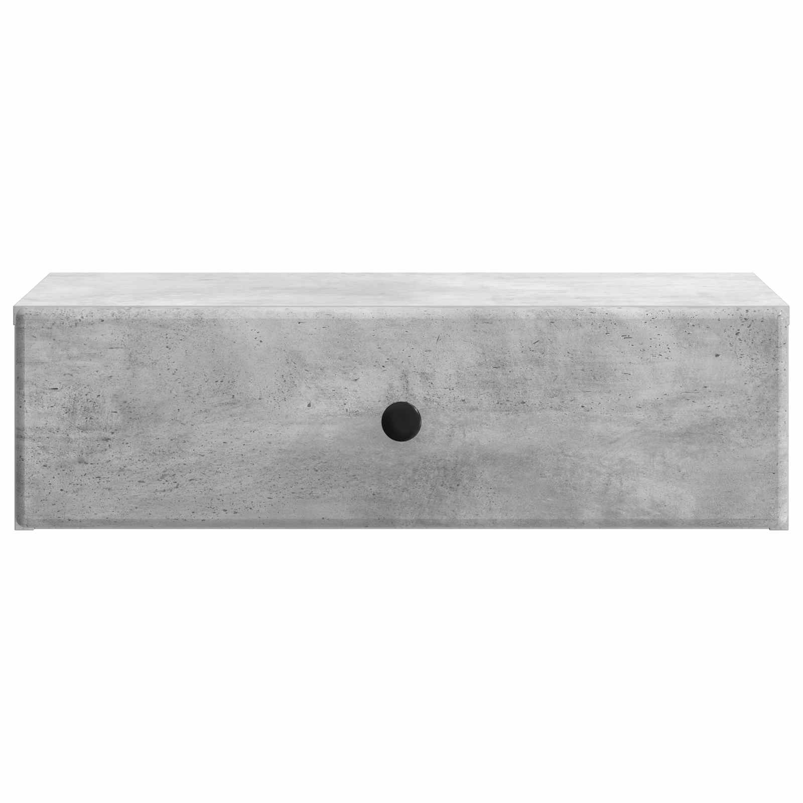Wandmontage Zijtafel Betongrijs 59 x 34,5 x 17 cm Bewerkt hout