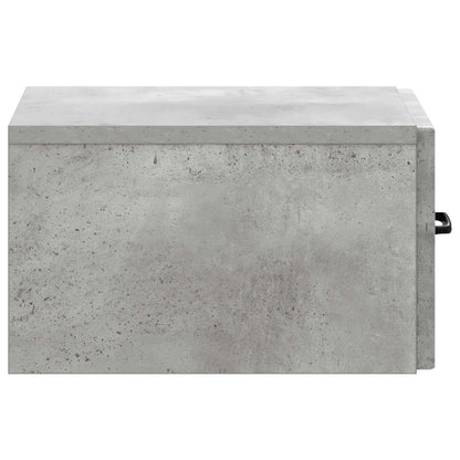 Wandmontage Zijtafel Betongrijs 59 x 34,5 x 17 cm Bewerkt hout