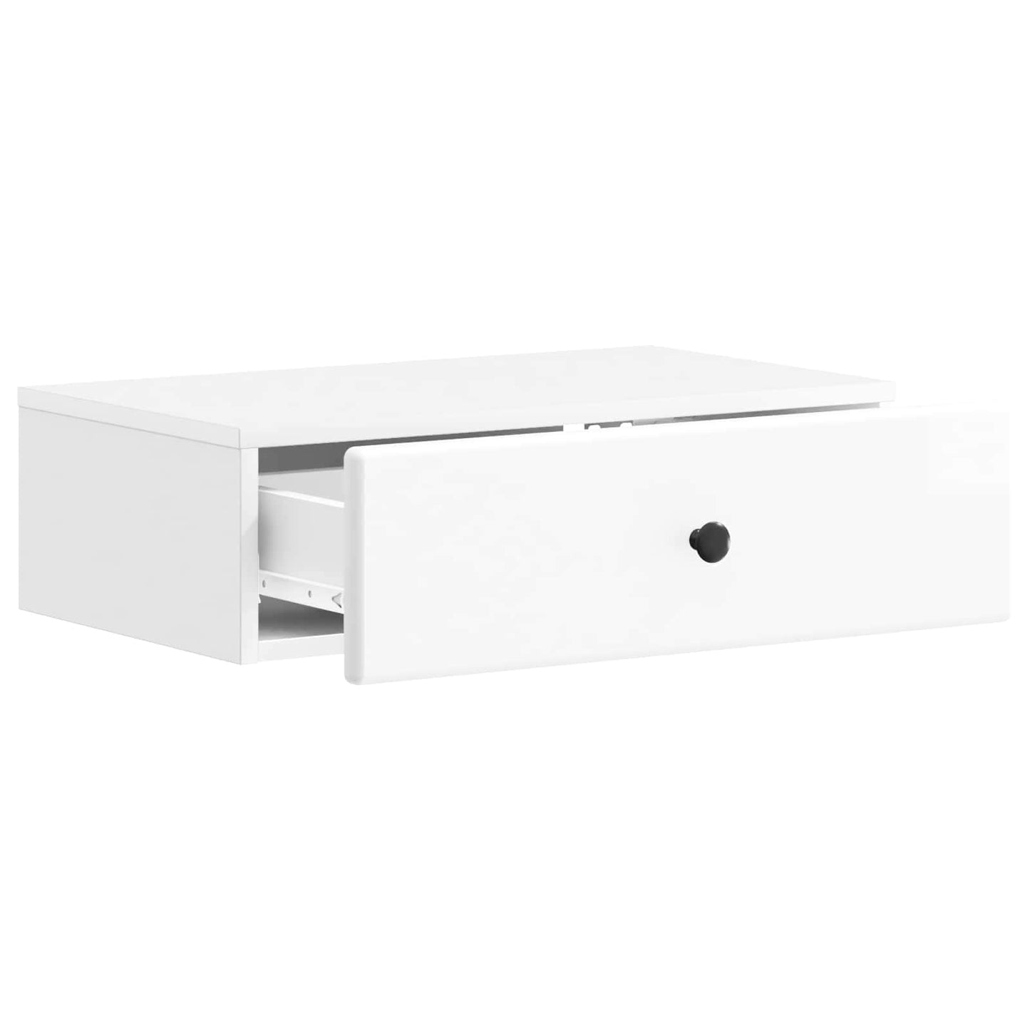 Wandmontage Zijtafel Hoogglans Wit 59 x 34,5 x 17 cm
