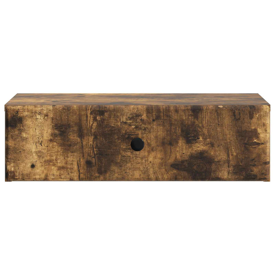 Wandmontage Zijtafel Gerookt eiken 59 x 34,5 x 17 cm