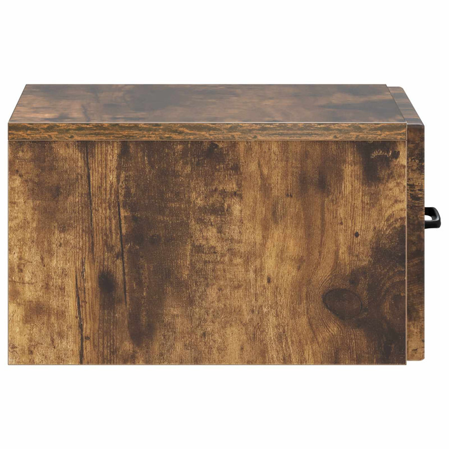 Wandmontage Zijtafel Gerookt eiken 59 x 34,5 x 17 cm