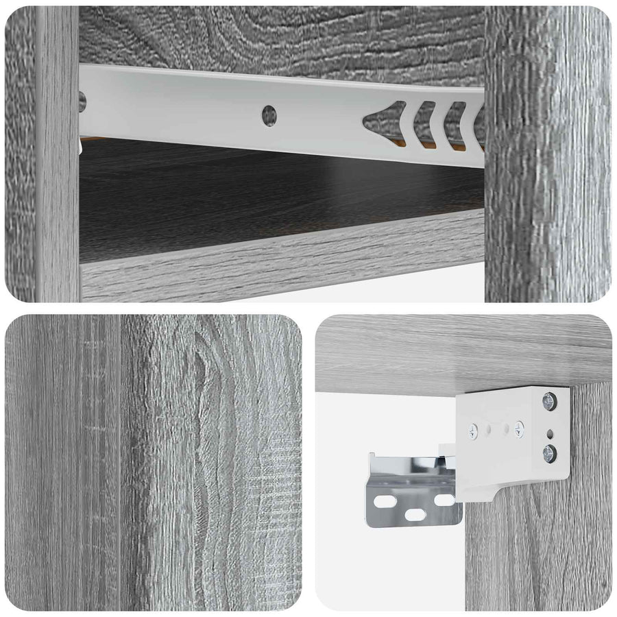 Wandmontage Zijtafel Grijs sonoma 59 x 34,5 x 17 cm