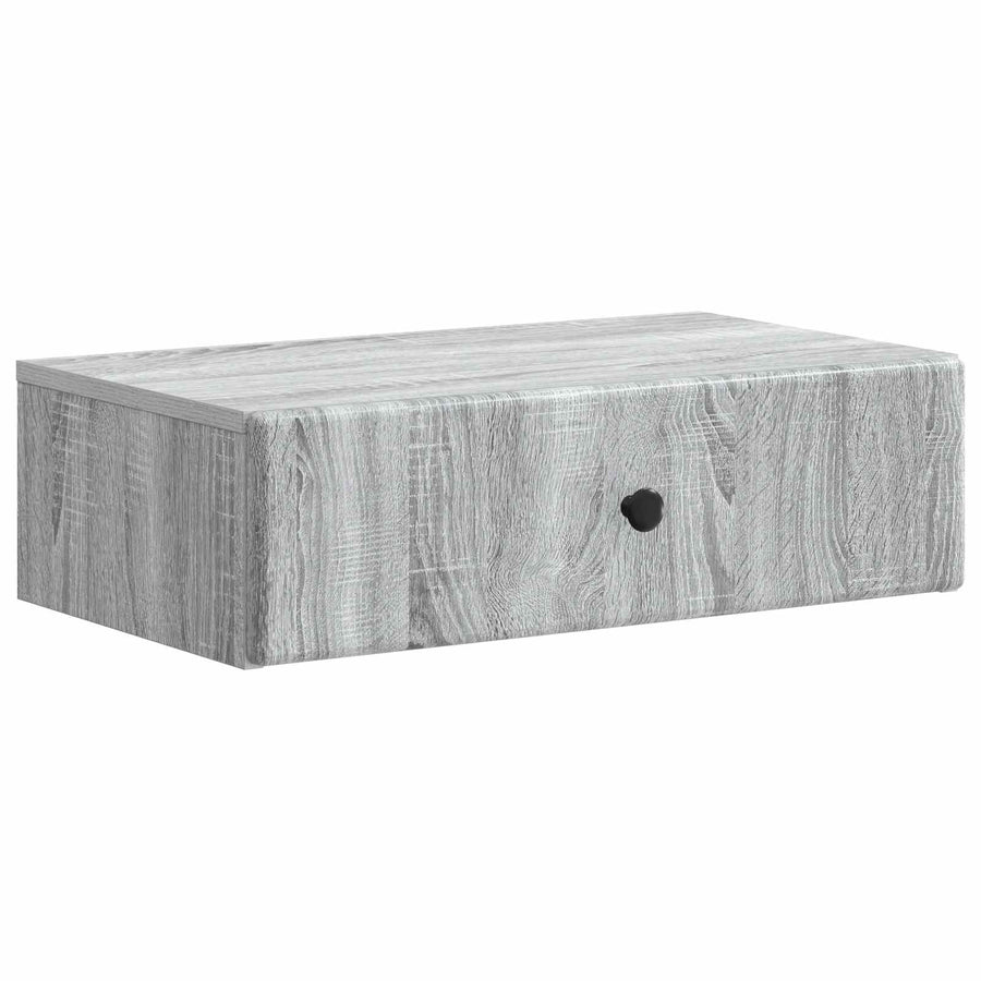 Wandmontage Zijtafel Grijs sonoma 59 x 34,5 x 17 cm