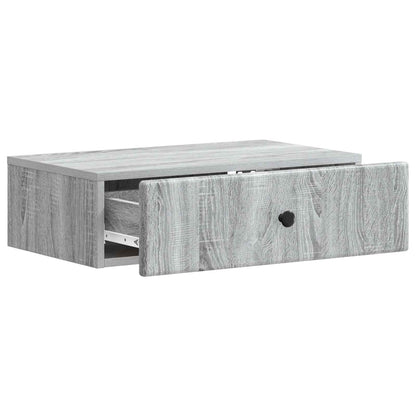 Wandmontage Zijtafel Grijs sonoma 59 x 34,5 x 17 cm
