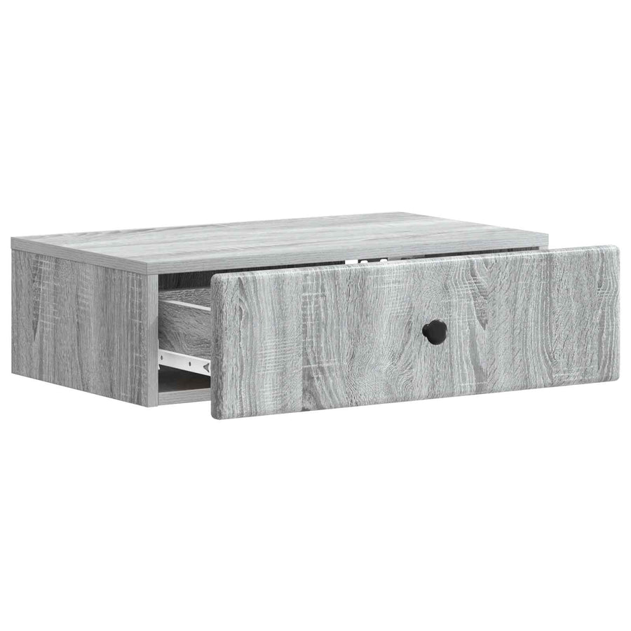 Wandmontage Zijtafel Grijs sonoma 59 x 34,5 x 17 cm