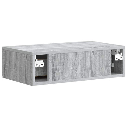 Wandmontage Zijtafel Grijs sonoma 59 x 34,5 x 17 cm