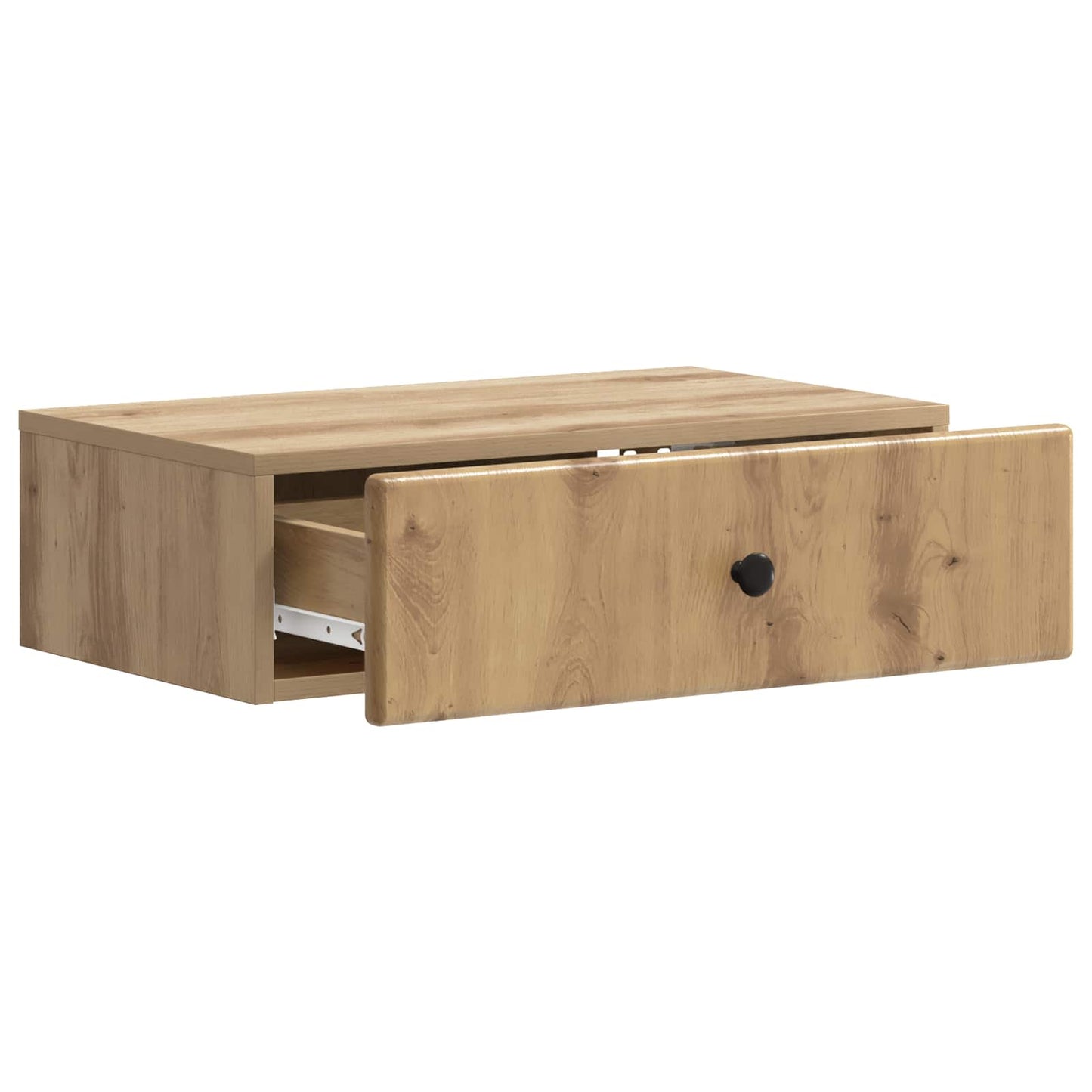 Wandmontage Zijtafel Artisanaal eiken 59 x 34,5 x 17 cm