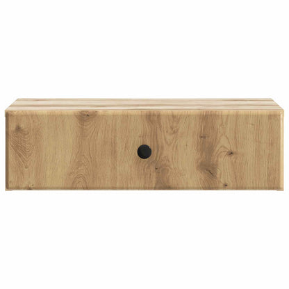 Wandmontage Zijtafel Artisanaal eiken 59 x 34,5 x 17 cm