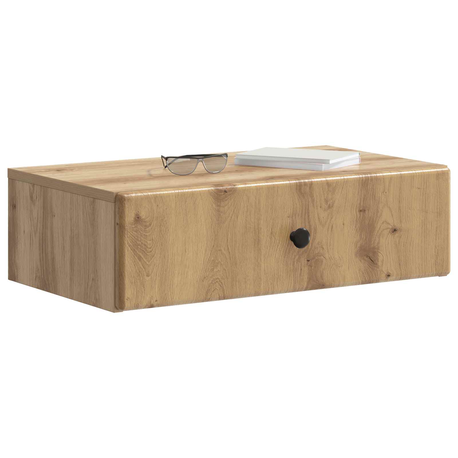 Wandmontage Zijtafel Artisanaal eiken 59 x 34,5 x 17 cm