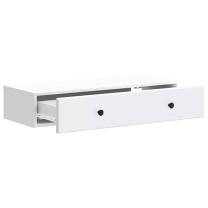 Wandmontage Zijtafel Wit 87,5 x 34,5 x 17 cm Bewerkt hout